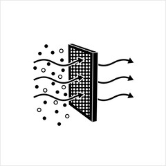 Wall Mural - Air Flow Filter Icon, Dust Filter Icon