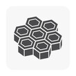 © DifferR - Concrete paver block pavement floor or brick vector icon. For landscape, outdoor, garden by construction paving on ground to create hexagon pattern. That sidewalk, road, patio, path, street, walkway.