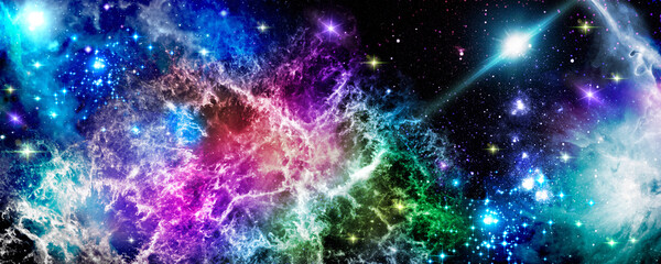 Wall Mural - colorful space nebula