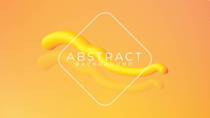 Aufkleber - abstract fluid background with orange color, vector illustration