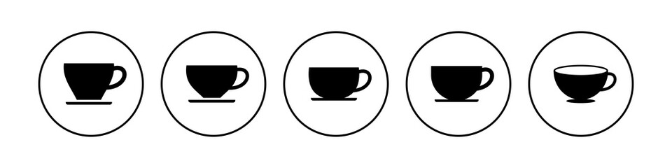 Coffee cup icon set. cup a coffee icon vector.