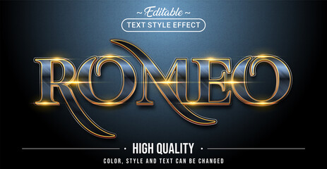 Poster - Editable text style effect - Romeo text style theme.