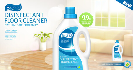 Wall Mural - Disinfectant floor cleaner ad