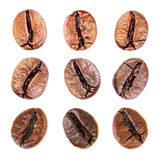 Fototapeta Mapy - Coffee beans isolated on white background