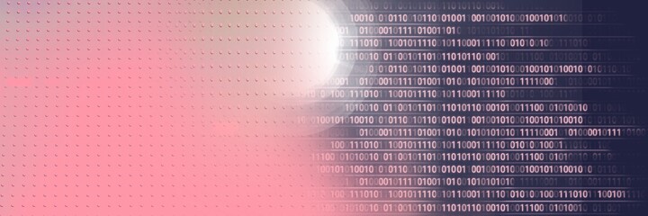computer code and metal machine surface against gradient background, program coding concept
