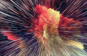 Wall Mural - Background of hand drawn Abstract explosion advertisement
