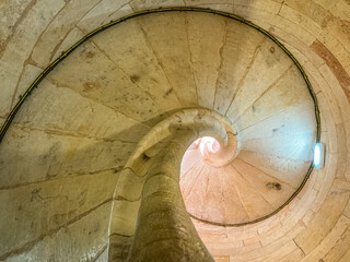 Sticker - Closeup of spiral staircase with sunlight