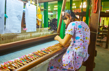 Sticker - The workshops of Mandalay suburb, Myanmar