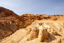 Cave Of The Dead Sea Scrolls, Known As Qumran Cave 4, One Of The Caves In Which The Scrolls Were Found At The Ruins Of Khirbet Qumran