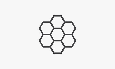 Wall Mural - line icon beehive honeycomb. vector illustration on white background.