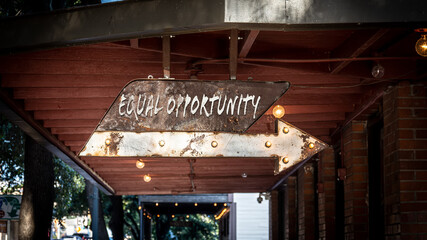 Wall Mural - Street Sign EQUAL OPPORTUNITY