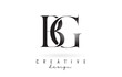 BG b g letter design logo logotype concept with serif font and elegant style vector illustration.