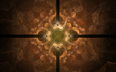 Aufkleber - digital illustration abstract image generated fractal background image wallpaper pattern of various geometric shapes and lines of various colors for computer graphics or web design