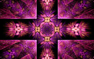 Aufkleber - digital illustration abstract image generated fractal background image wallpaper pattern of various geometric shapes and lines of various colors for computer graphics or web design