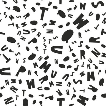 Seamless grunge background - alphabet font funny hand draw words