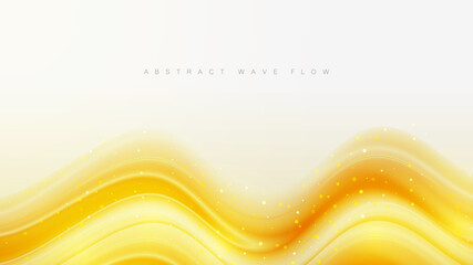 Wall Mural - yellow abstract wave design wave flow element