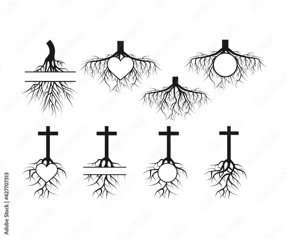 Roots SVG, Roots Monogram Svg, Church Sunday Monogram, Chrisitan Cross ...