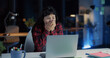 © Fractal Pictures - Excited young happy caucasian businesswoman doing project on laptop receiving good news notification smiling and celebrating victory success.