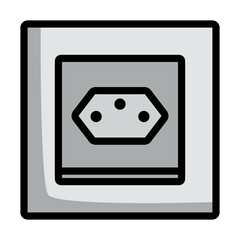 Canvas Print - Swiss Electrical Socket Icon