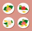 Japanese food sashimi in plate