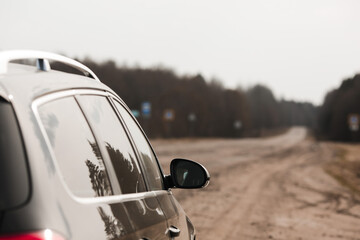 Wall Mural - Rearview mirror outside the car.