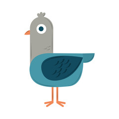 Sticker - bird cartoon geometric