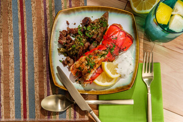 Canvas Print - Surf And Turf Lobster