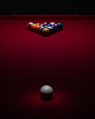 Red Pool Table