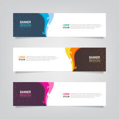 Fototapete - Vector abstract banner design web template