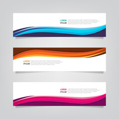 Fototapete - Vector abstract banner design web template