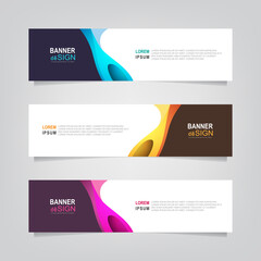 Fototapete - Vector abstract banner design web template