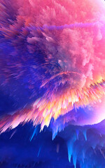 Wall Mural - Abstract and cool background of the universe explosion