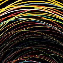 Poster - Abstract background with bright rainbow colorful lines wave