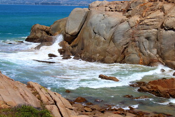 Canvas Print - waves on the beach in Port Elliot, South Australia