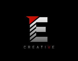 Wall Mural - Creative Modern Letter E logo, Abstract E Letter Logo Icon.