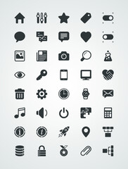 Wall Mural - Web, application icon vector pack