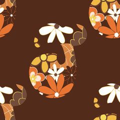 Poster - Retro letter S from the alphabet seamless repeat pattern print background