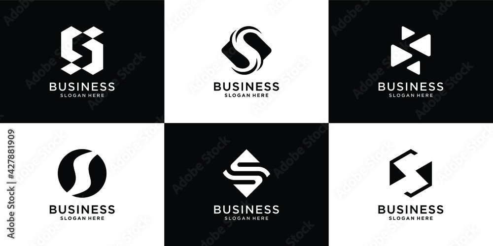 Logos Using S S letter logo collection initial s logo inspiration with creative ...
