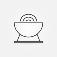 Poster - Dish Antenna linear vector concept minimal icon