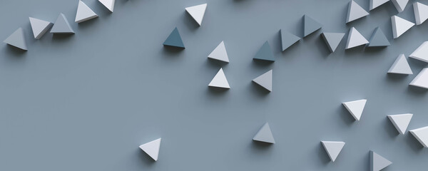 Poster - abstract minimalistic geometric pattern polygon 3d render illustration