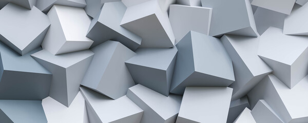 white abstract polygon pattern design 3d render illustration