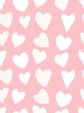 Pink Watercolor Heart Pattern