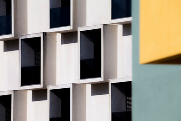 Modern Residential Building Windows, Braga, Portugal.