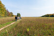 © Sarah Rypma - Family walking on a outdoor nature trail in Leland, Michigan