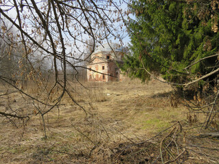 Wall Mural - An old abandoned building on a sunny day.