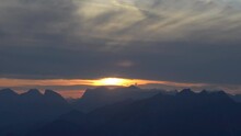 Sunset in Alps - the Tyrol, Austria (Time Lapse Medium Shot)