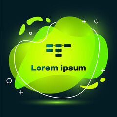 Poster - Black Site map icon isolated on black background. Abstract banner with liquid shapes. Vector