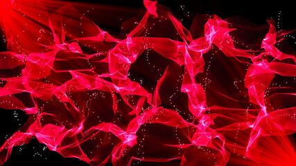 Poster - Abstract trapcode mir background. Big data vizualization. Network connection structure.  Digital technology. 3d rendering.