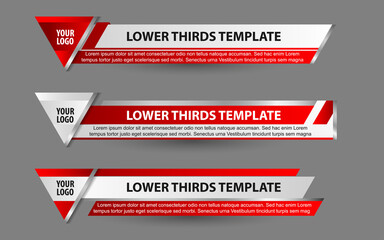 Wall Mural - set collection vector of broadcast news lower thirds template layout design banner for bar headline 