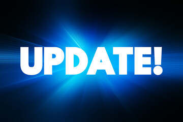 Poster - Update text, technology concept background.